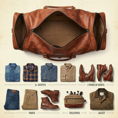 Leather 24 Inch Luggage Handmade Duffel Bag Carryall Weekender Travel Overnight Gym Sports Carry on Duffel Bag for Men and Women